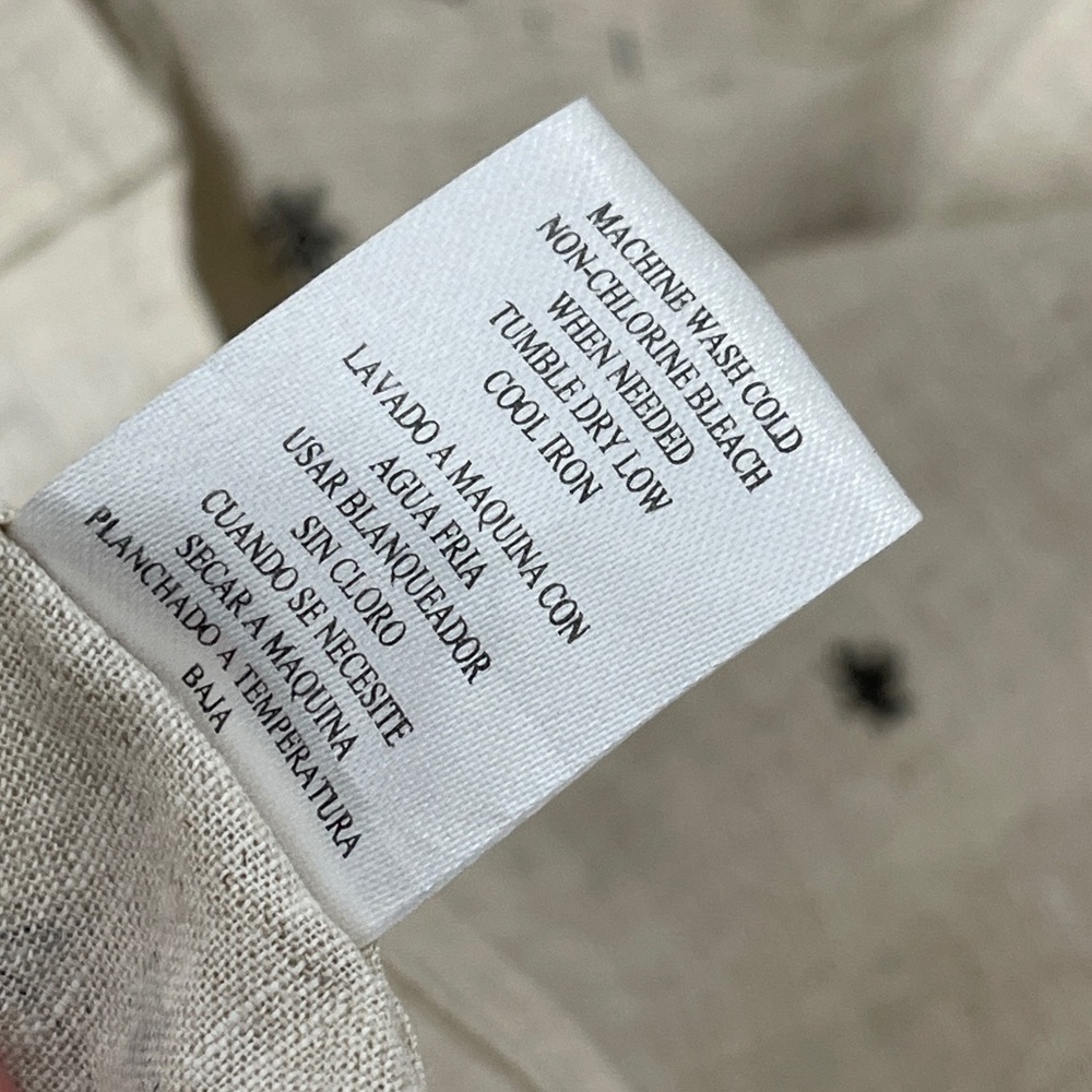 Winston Shirt Button Front Short Sleeve 3XL Khaki Palm Tree Print Vacation Linen - Picture 5 of 8